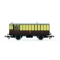 HORNBY GWR, 4 WHEEL COACH, PASSENGER BRAKE, 505 - ERA 2/3