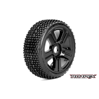 ROLLER 1/8 BUGGY TIRE BLACK WHEEL WITH 17MM HEX MOUNTED