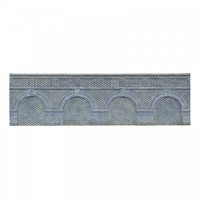 HORNBY LOW LEVEL ARCHED RETAINING WALLS X2 (ENGINEERS BLUE BRICK)