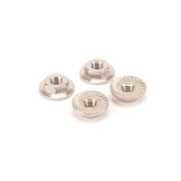 Schumacher Titanium Low Profile M4 Serrated Nut (pk4) - SCH-U7400