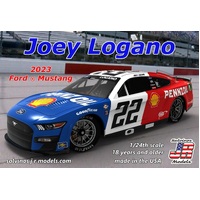 Salvinos J R 1/24 Team Penske 2023 Joey Logano Ford Mustang "Throwback" Plastic Model Kit