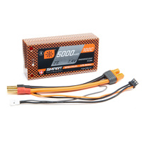 Spektrum 5000mAh 2S 7.4V 100C Smart LiPo Shorty 5mm Tubes - SPMX50002S100HT