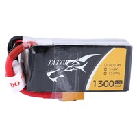 Tattu 1300mAh 45C 14.8V Soft Case Lipo Battery (XT60 Plug)