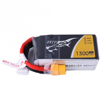 Tattu 1300mAh 75C 14.8V Soft Case Lipo Battery Racing Series (XT60 Plug)