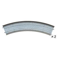 Tomix N Slab Curve Double Track 18-5/16" 465mm & 16-7/8" 428mm Radius, 45° (2)