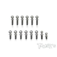 TWORKS 64 Titanium Ball End set ( For Team Associated RC10 B6.1/B6.1D )