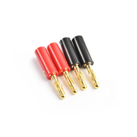 4.0mm gold connector,red&black 2pairs/bag