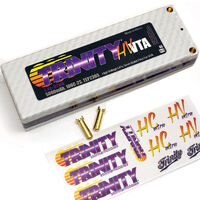 TRINITY White Carbon 2S 7.4v 5500mAh 100C Slim LiPo w/ 5mm Bullets - TRITEP2318