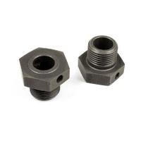 XRAY ALU WHEEL AXLE OFFSET PLUS 1MM - HARD COATED 2PCS - XY355251