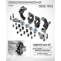 XRAY XB4 ALU STEERING BLOCKS & 7° C-HUBS - SET