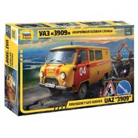 Zvezda 1/43 UAZ Gas Service Car Plastic Model Kit